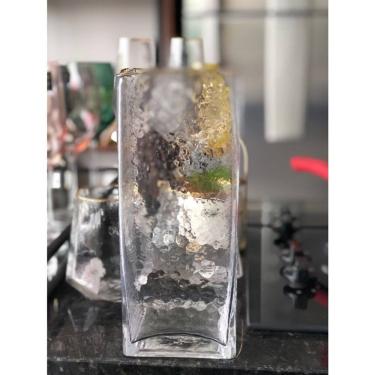 Imagem de Vaso de Vidro com Borda Dourada Taj Wolff