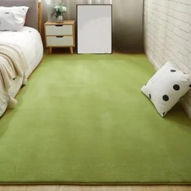 Imagem de Tapetes cinza Coral Veludo Sala de estar Tapete antiderrapante Tapetes de cabeceira Grande tapete macio Tapete de jogo infantil Decoração retangular para casa, 3,120x160cm