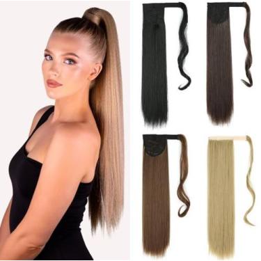 Imagem de Aplique Rabo De Cavalo Liso Fibra Orgânico 65cm - GM HAIR