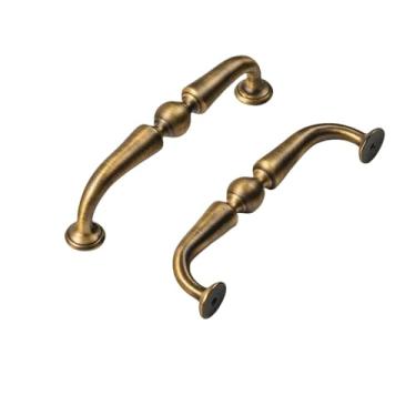 Imagem de Puxadores de armário de latão maciço retrô antigo, barra em T, puxador longo, 115-147 mm, alça de guarda-roupa, envio direto disponível, C, 6152, 128 mm