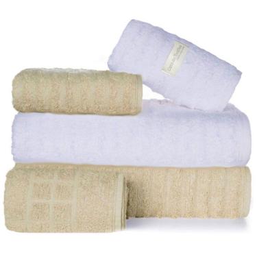 Imagem de Jogo De Toalha 5 Peça Gramatura 500 Jogo De Banho Kit Toalha