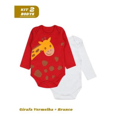 Imagem de Kit 2 Body Manga Longa Bebê Girafa - Bykyko, 1