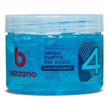 Imagem de Gel Fixador Fixação Mega Forte 300g Bozzano Fator 4 Brilho Natural Sem Álcool