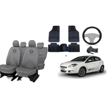 Imagem de Conjunto de capa couro Bravo + volante esportivo - aero print