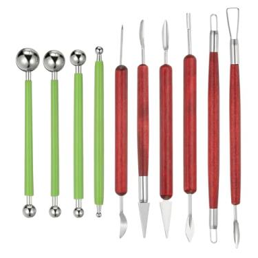 Imagem de YOKIVE 10 ferramentas de escultura de argila, ferramentas de argila de polímero, ferramenta de modelagem de argila, ferramenta de pontilhamento, ótima para pintura artesanal de argila de cerâmica