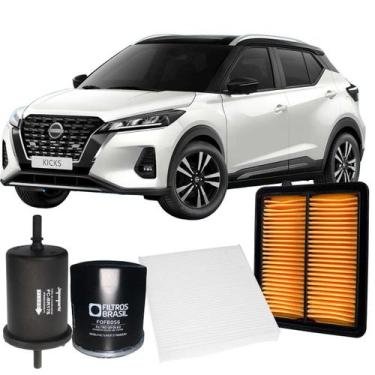 Imagem de Kit Troca de Filtros Nissan Kicks 1.6 Flex 2016 em Diante - Filtros Br