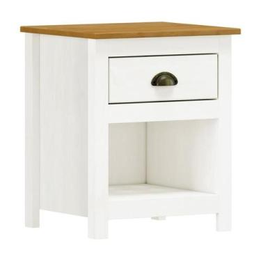 Imagem de Mesa Cabeceira 1 Gaveta Branco/Freijó Topázio - FN - Finestra