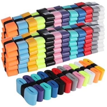 Imagem de OMISTAR 120 peças de raquete de tênis Overgrips, 12 cores Badminton Racket Overgrip Bulk, Soft Tennis Racket Grip Tape, antiderrapante e absorvente para raquetes Pickleball, guidão de bicicleta, vara