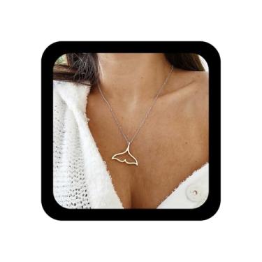 Imagem de Ximdble Colar vintage vazado com pingente de cauda de peixe, gargantilha de sereia, ouro aberto, joia de mandíbula mínima para mulheres, Zinco, Sem Pedra Preciosa