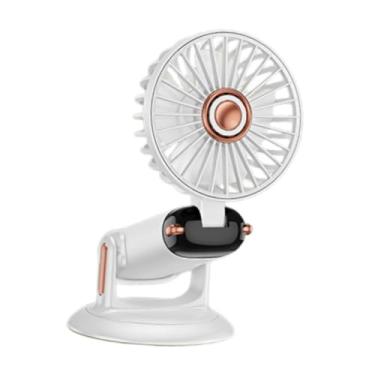 Imagem de XLWLLNJ Fã de fãs de fãs de mão, ventilador pessoal, pequeno ventilador de refrigeração digital portátil silencioso para escritório de carro em casa interno, Branco