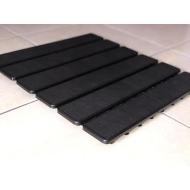 Imagem de Tapete estrado antiderrapanet para box banheiro - STM Plastic, Preto