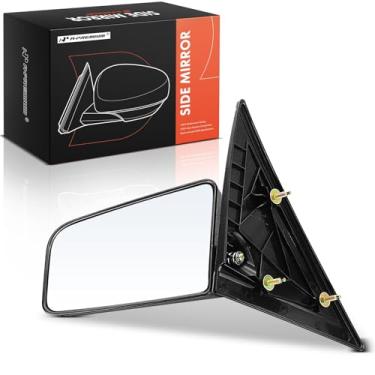 Imagem de A-Premium Espelho retrovisor manual do lado do motorista compatível com Chevrolet S10 1994-2004 e GMC Sonoma 1994-2004 - Espelho retrovisor externo preto liso não aquecido não dobrável