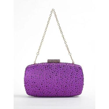 Imagem de Bolsa de Mão Feminina Brilhante com Strass - Ideal para Casamento e Fe