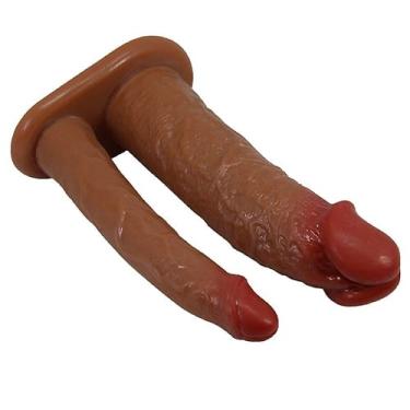 Imagem de Strap On Cintaralho Cinta Peniana Capa Peniana Dupla com Cinta, Duas Proteses 17,5 cm x 4,2 cm, TPE
