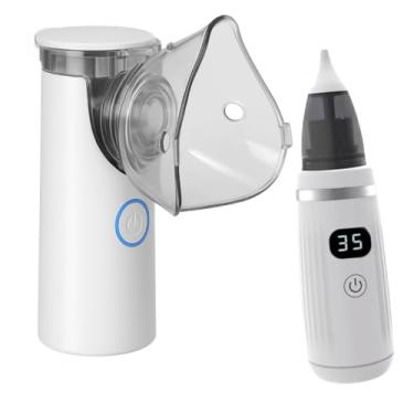 Imagem de Kit Aparelho De Nebulização Inalador Sugador Desentupidor Nasal Portatil Silencioso Bebê Infantil
