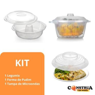 Imagem de Conjunto Forma de Pudim Com Tampa Nitron Panela Cozimento Vapor Legumi