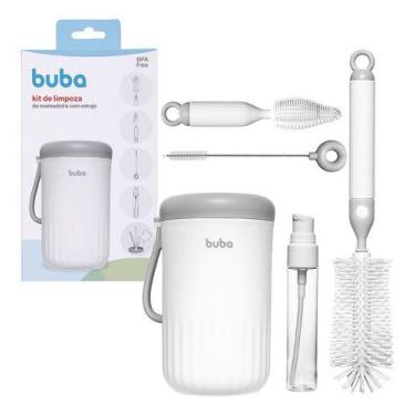 Imagem de Escova De Lavar Mamadeira Limpador Bicos Estojo 5 Peças Buba