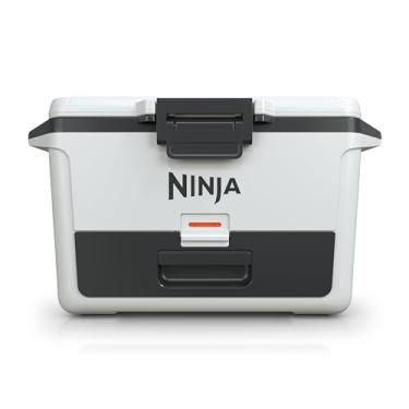 Imagem de Ninja FB151WH FrostVault 50 qt Cooler rígido com zona seca, gaveta de armazenamento a seco integrada à temperatura da geladeira, resfriador isolado premium resistente, mantém o gelo por dias, branco