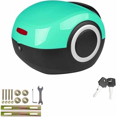 Imagem de Top Case Motocicleta, 20l Top Case Para Scooter, Caixa De Bicicleta Para Bagageiro, Estojo De Motocicleta Com Trava De Segurança, Resistente Durável, Green