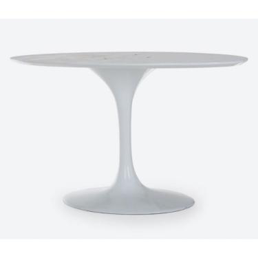 Imagem de Base de Mesa Oval Tampo de 150x90cm Até 198x122cm Branco