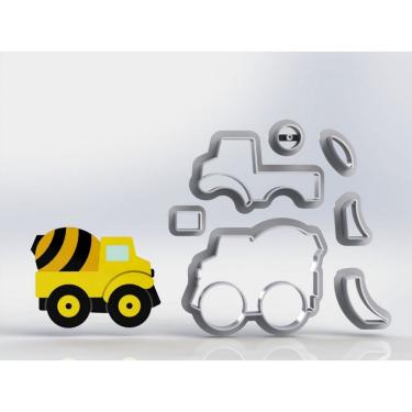 Imagem de Cortador Obra Construção Caminhão Betoneira Modular 5Cm