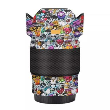 Imagem de Para Nikon Z 50mm F1.8S Adesivo de Lente de Câmera Revestimento Película Protetora Protetor Corporal Decalque Skin 50 1.8 (Graffiti Branco