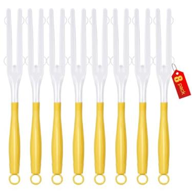 Imagem de Alças de substituição compatíveis com esfregão Swiffer Duster Mop removível e extensível apenas (8, amarelo e branco)