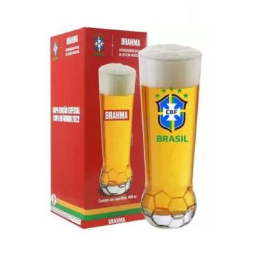 Imagem de Copo bola cbf - brahma 400ml - GLOBIMPORT / LICENCIADO OFICIAL
