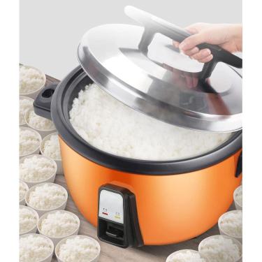 Imagem de 8-45l Panela De Arroz Comercial Cantina Grande Capacidade Panela De Arroz Com Panela Antiaderente Para Hotéis, Restaurantes, Cantinas, Escolas, Orange, 45L