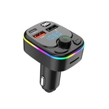 Imagem de Transmissor FM Bluetooth 5.0 para carro PD TipoC Dual USB 3.4A Carrega