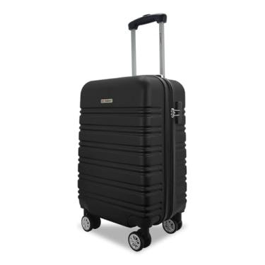 Imagem de Mala de Viagem de BORDO com Zíper EXPANSÍVEL 10Kg Rígida Padrão ANAC com 4 Rodas duplas 360° Cadeado AntiFurto Leve Resistente Espaçosa (PRETA A3MB)