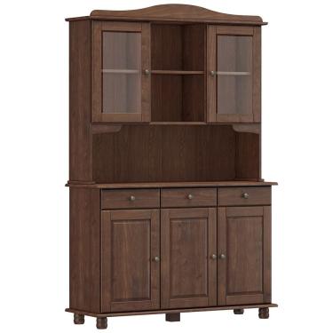 Imagem de Cristaleira Madeira Maciça 5 Portas 129 cm 8925 Cafe Milani Store