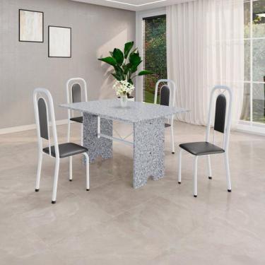 Imagem de Conjunto Sala de Jantar com 4 Cadeiras Lara - Soma Móveis