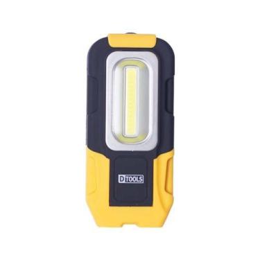 Imagem de Lanterna Portátil LED com Imã e Gancho - DTOOLS 3 Pilhas AAA