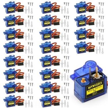 Imagem de Kit de microservomotor Smraza SG90 9G para braço robótico RC, 20 unida