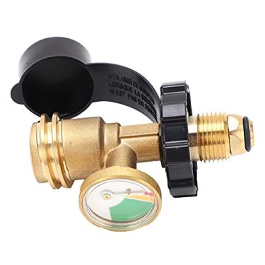 Imagem de Adaptador de tanque de propano, válvula de tanque de propano luminoso Rosca padrão dos EUA Resistência à pressão forte para churrasqueira de mesa para acampamento selvagem