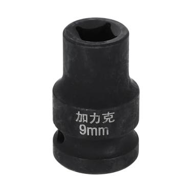 Imagem de HARFINGTON Soquete quadrado de 4 pontos 1/5.1 cm Drive 9 mm soquete de impacto quadrado métrico CR-V luva de roda padrão ferramenta pneumática para reparo de automóveis, manutenção mecânica, uso