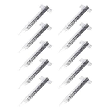 Imagem de Luqeeg Suporte Railway, 10 peças de estacas de madeira de borda reta, pino de fixação de metal de aço galvanizado para plantadores, canteiros de jardim elevados, paredes de contenção, bordas de