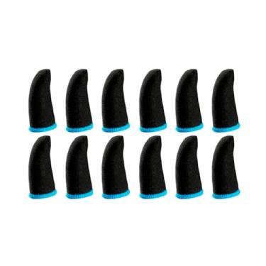 Imagem de 12 Unidades de Luva de Dedo Anti-Suor Para Celular Jogos FPS Free Fire Pubg Mobile Call Of Duty(12 AZUL)