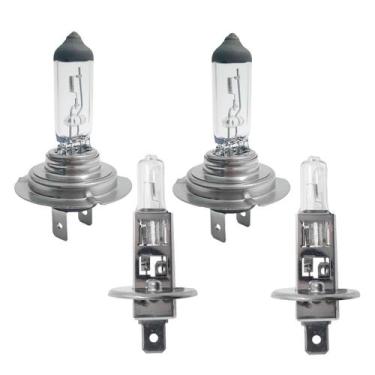 Imagem de Kit Completo Lampadas para Farol com Foco Duplo H7 H1 Halogena Origina