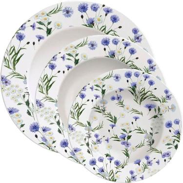 Imagem de Jogo Pratos Raso Fundo Sobremesa 10 Pessoas 30 Pçs Ana Alice