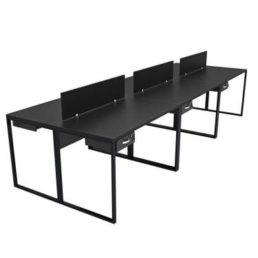 Imagem de Escrivaninha para Escritório com Gavetas Industrial Preto