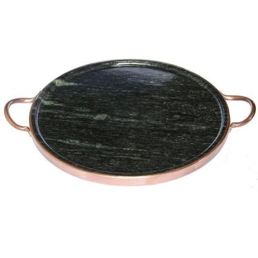 Imagem de Forma De Pedra Sabão Para Pizza Curada 32 Cm