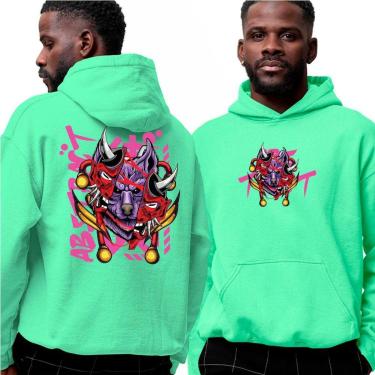 Imagem de Blusa De Frio Moletom‎ Abstract Mask Of Lobo Midnight-Unissex