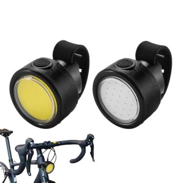 Imagem de Conjunto de luz de bicicleta recarregável, farol, lanterna traseira e bicicleta, à prova d'água, ajustável, acessórios de ciclismo para uso ao ar livre, viagens noturnas, garantindo visibilidade