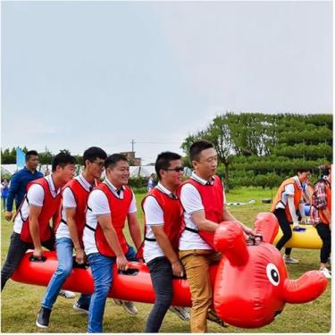Imagem de Jogos De Team Building Jogos De Dia De Campo Jogos De Equipe Ao Ar Livre Brinquedos Infláveis, Jogo De Corrida De Gramado Adequado Para Multiplayer, Atividades De Team Buildin, 10 Seats/L-6.5m