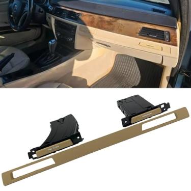 Imagem de Conjunto de 3 peças de porta-copos de carro, acabamento para mergulhadores, lado do passageiro, retrátil 51459173469 para BMW E90 E92 E93 E93 323i 325i 328i 330i 330i 335i Copilot Cup Holder Panel