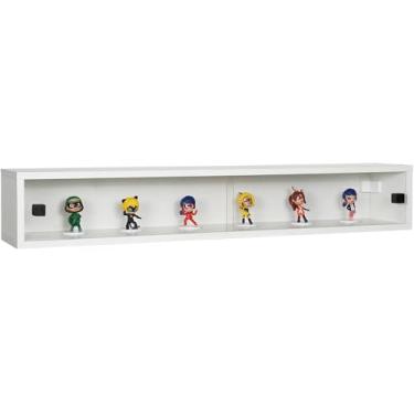 Imagem de EVOLUKIT, Nicho Portas Correr Acrílico Branco 100x16x18 Puxador Montante Preto