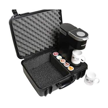 Imagem de Case Club Capa impermeável pré-cortada compatível com cafeteira Keurig K-Mini - comporta 2 canecas e armazena 5 cápsulas