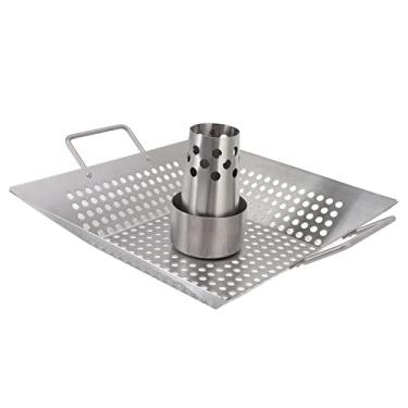 Imagem de Yctze Cerveja de Torre de Galinha Pan - Suporte de Aço Inoxidável Com Grau de Comida Com Coluna Removível e Bandeja de óleo para Churrasqueira, Fumante e Cozinha de Forno